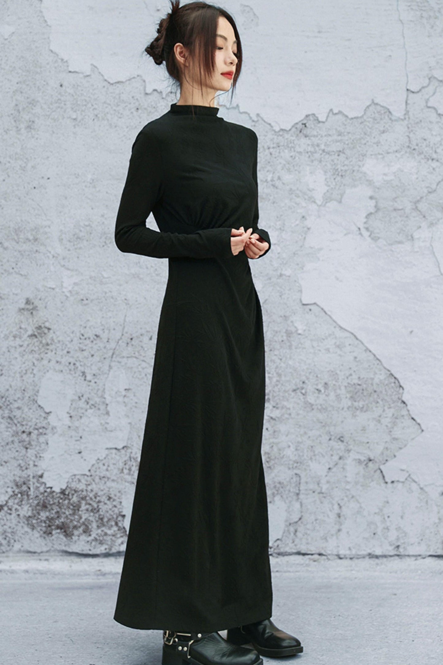 Black Knit Mode Dress