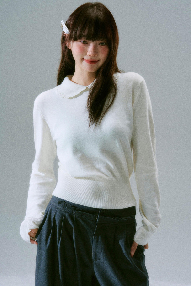 Crochet Crew Neck Top