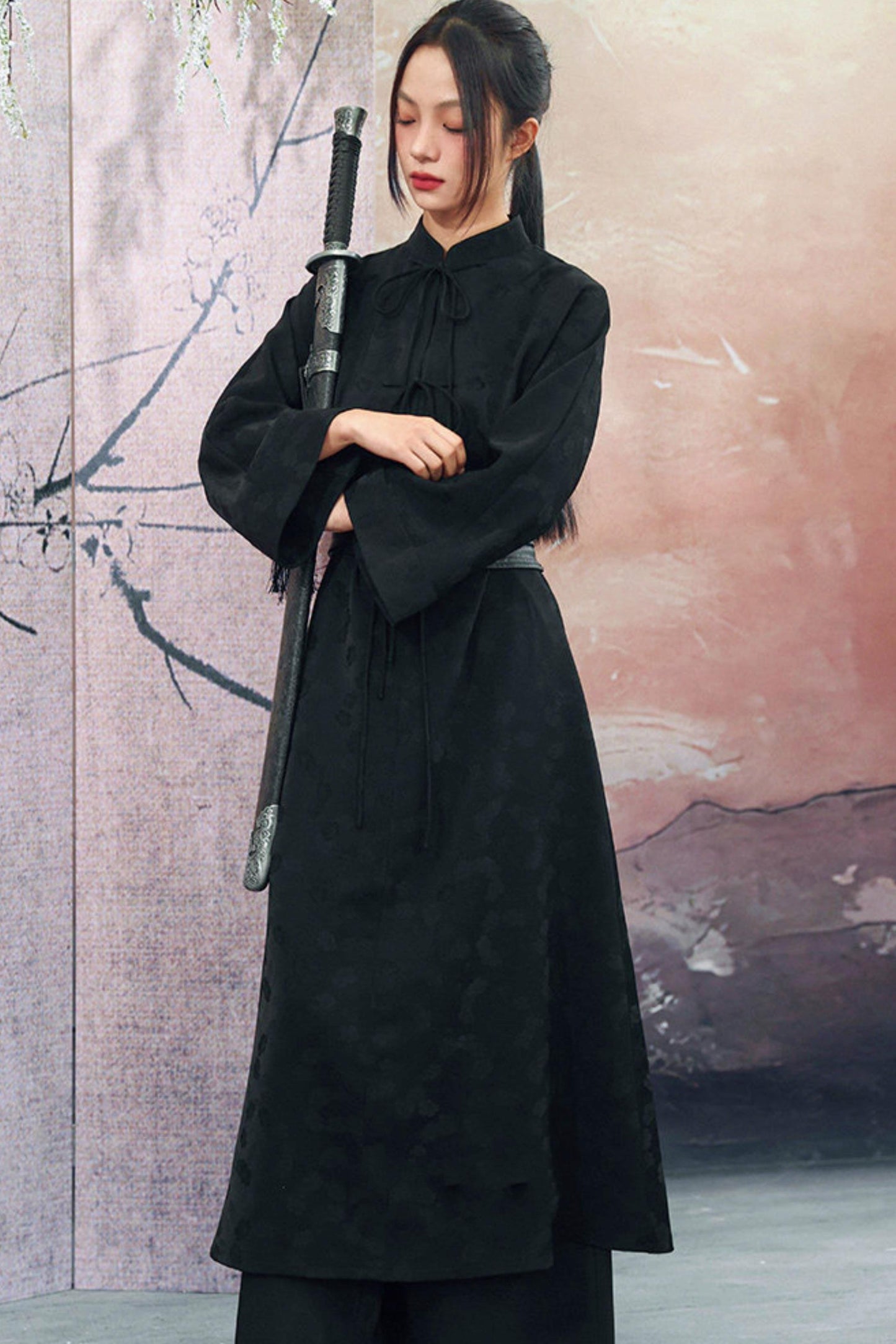 Jacquard Chinese-style Long Dress