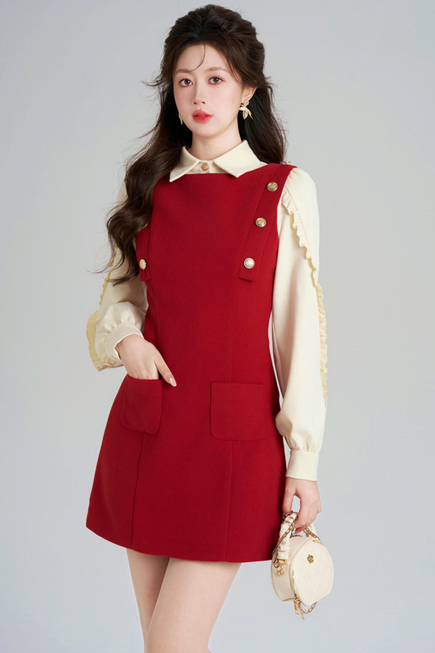 French Retro A-line Dress + Top