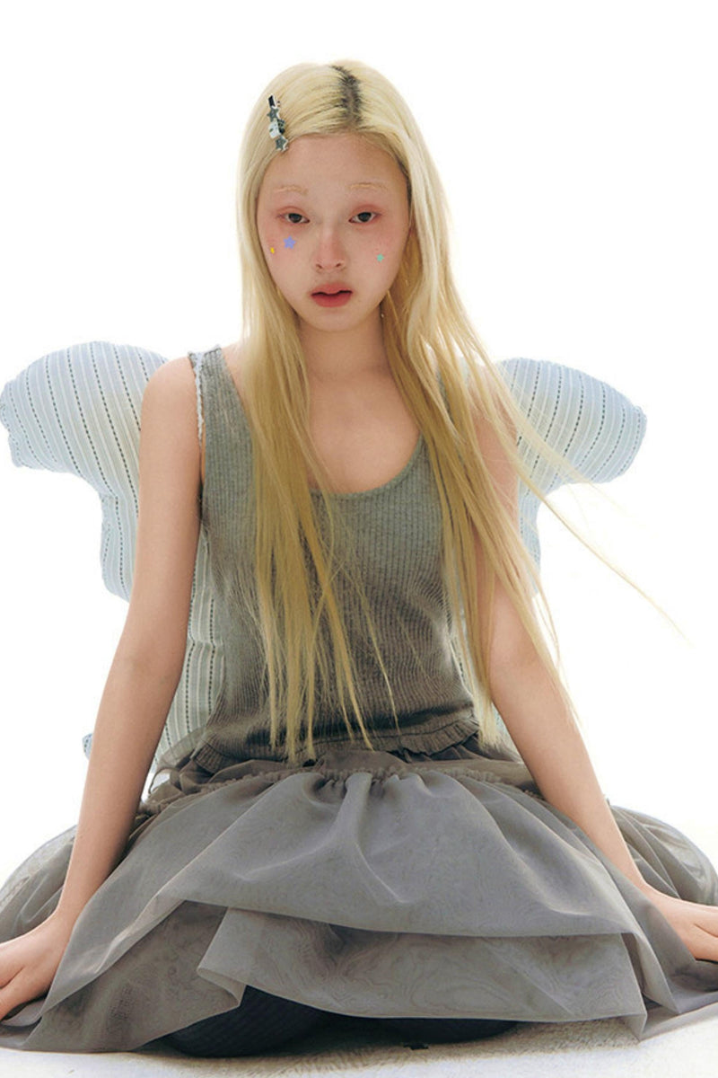 Y2k Tulle Vest Dress
