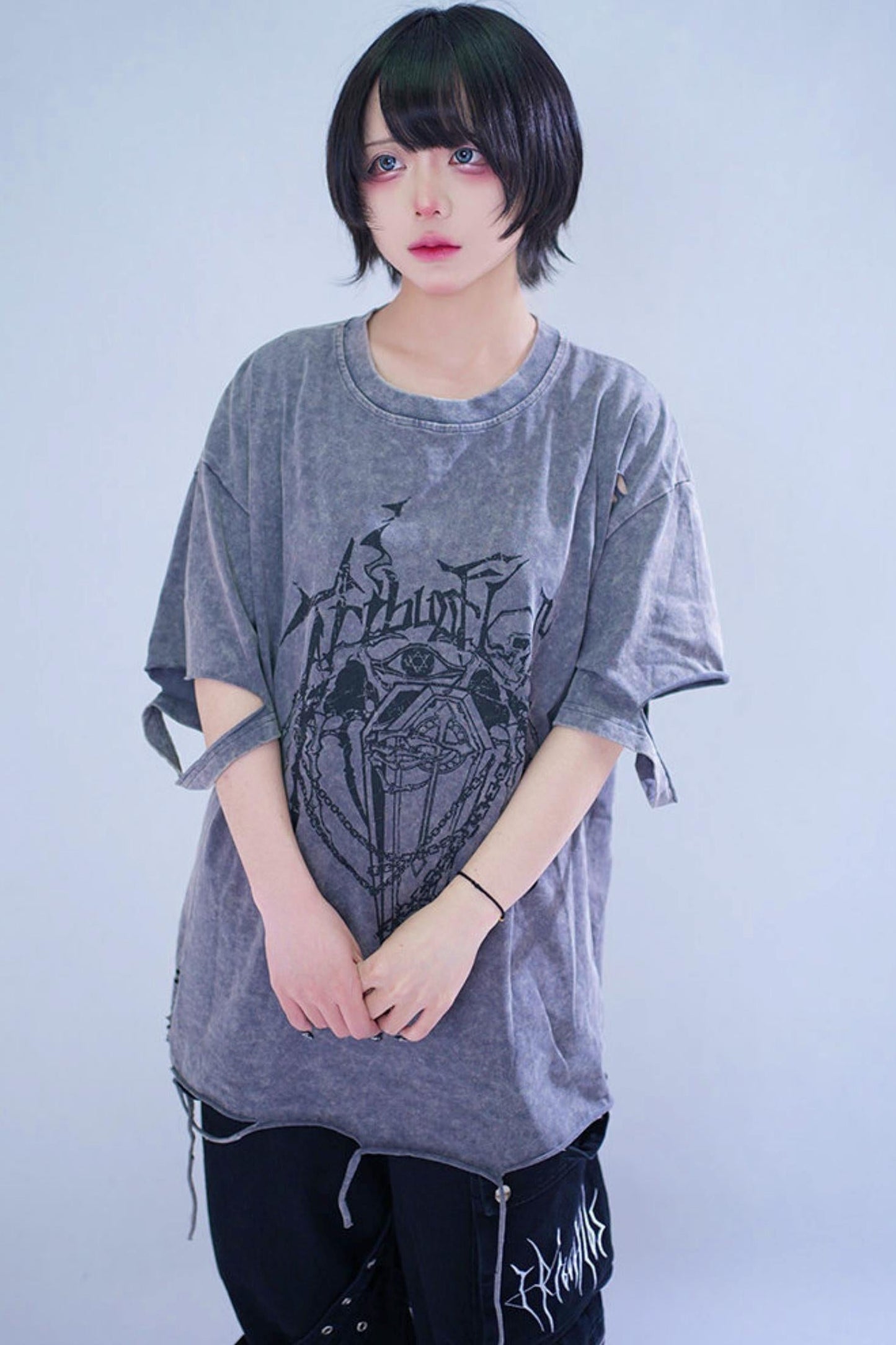 Dark Street Damage Print T-shirt