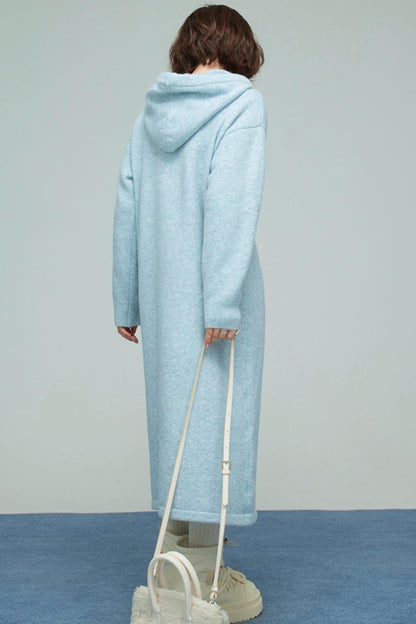 Ice Sweet Knit Hooded Dress