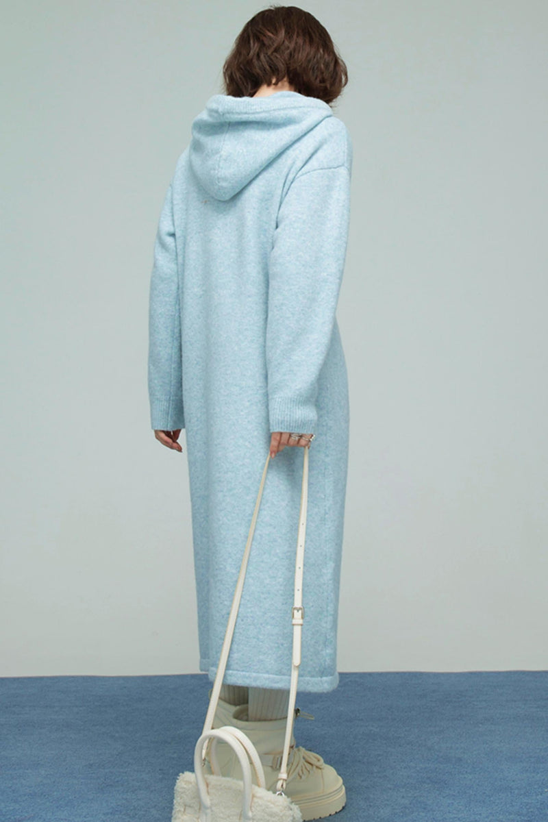 Ice Sweet Knit Hooded Dress