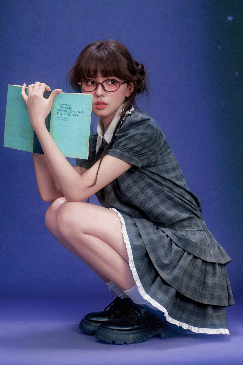 Plaid Tiered Dress