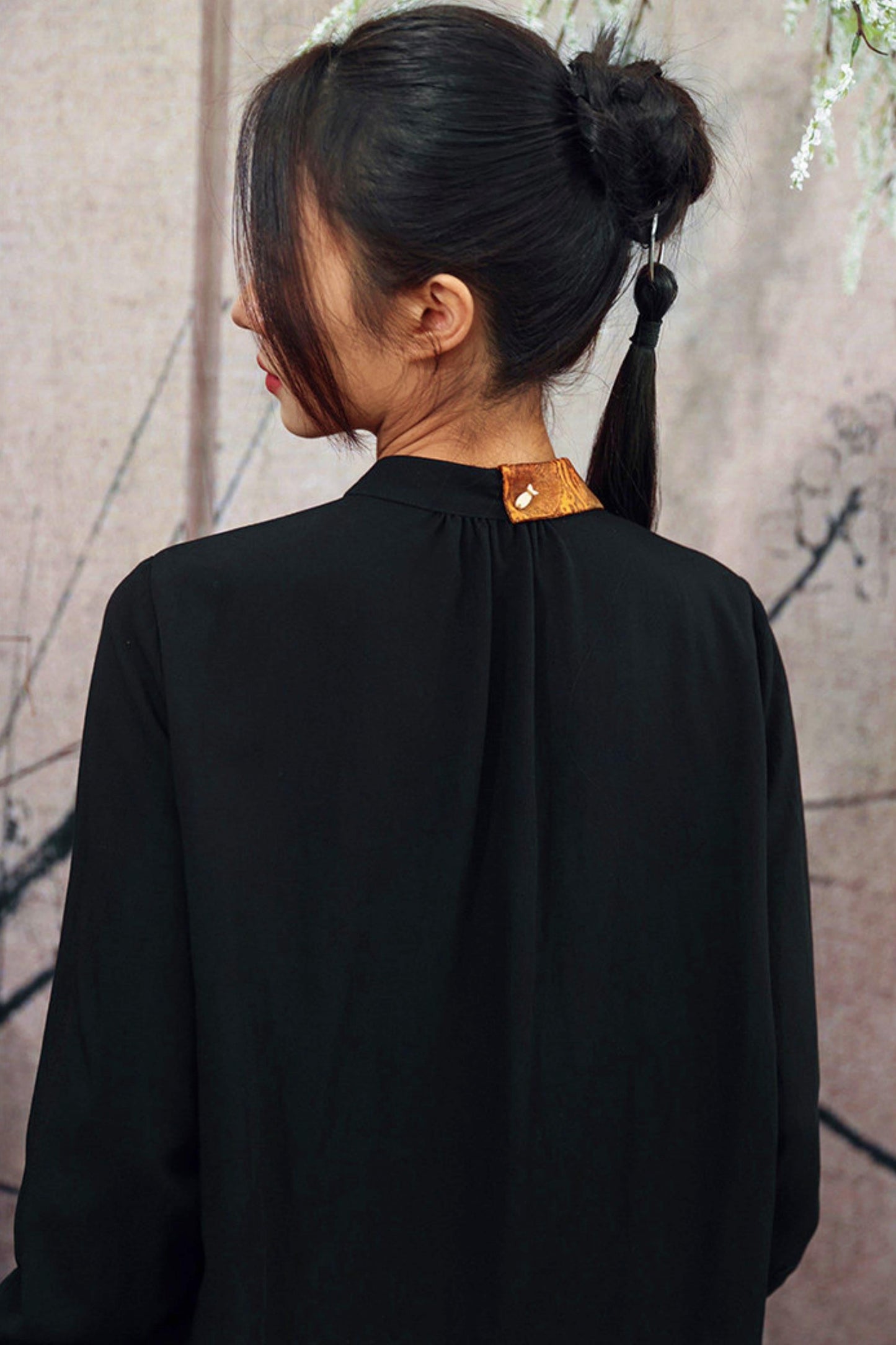 Gold Dragon Diagonal Collar Shirt