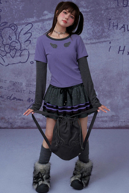 Sweet Black and Purple Tops
