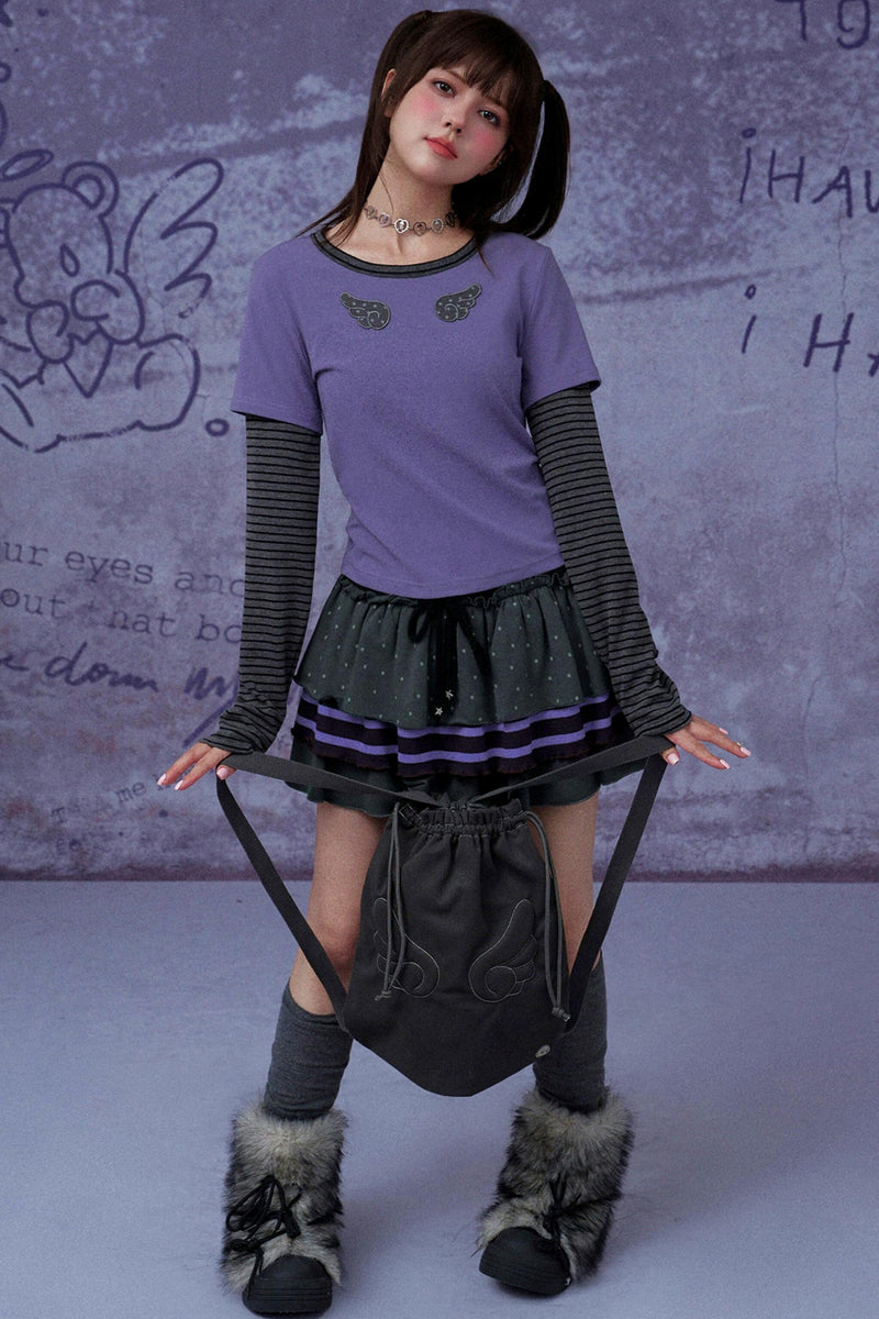 Sweet Black and Purple Tops