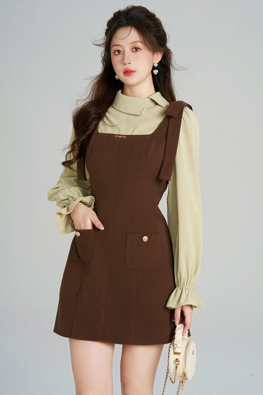 Waist-cinching Suit Dress
