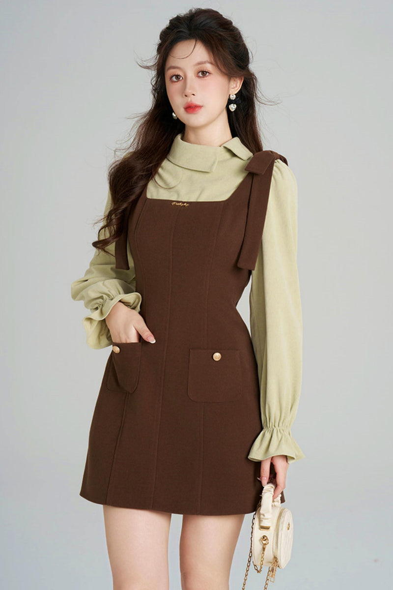 Waist-cinching Suit Dress