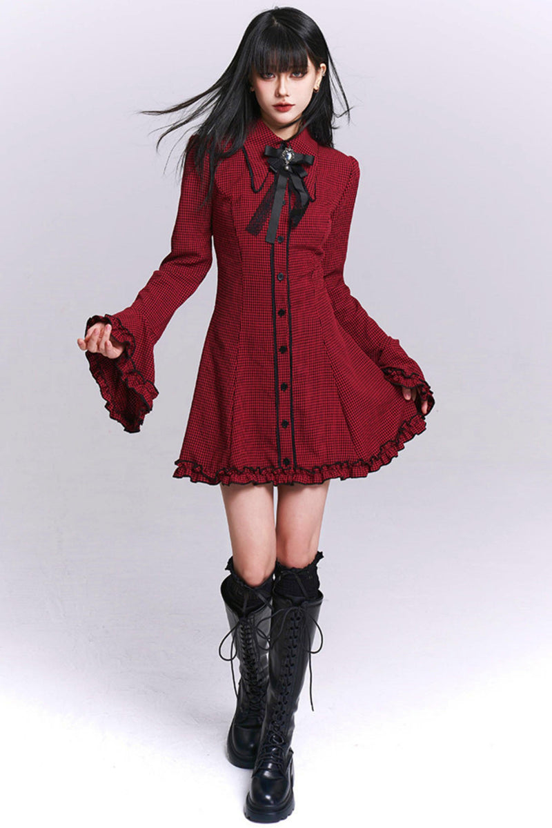 Ghost Girl Plaid Dress