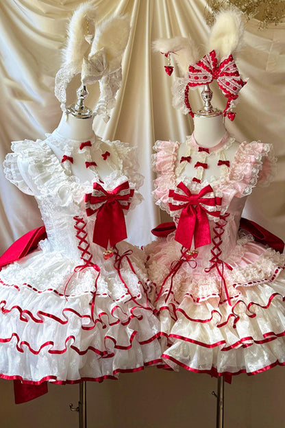 Cupid Strawberry Fairy Dress + Train Ribbon