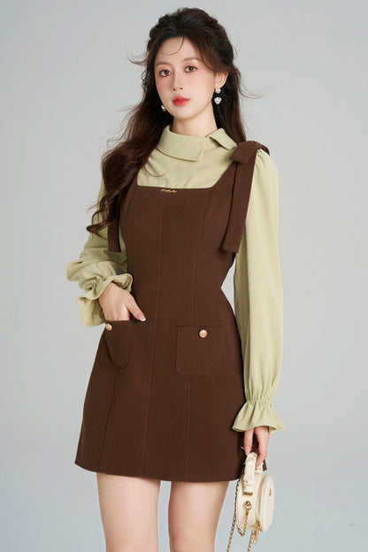 Waist-cinching Suit Dress