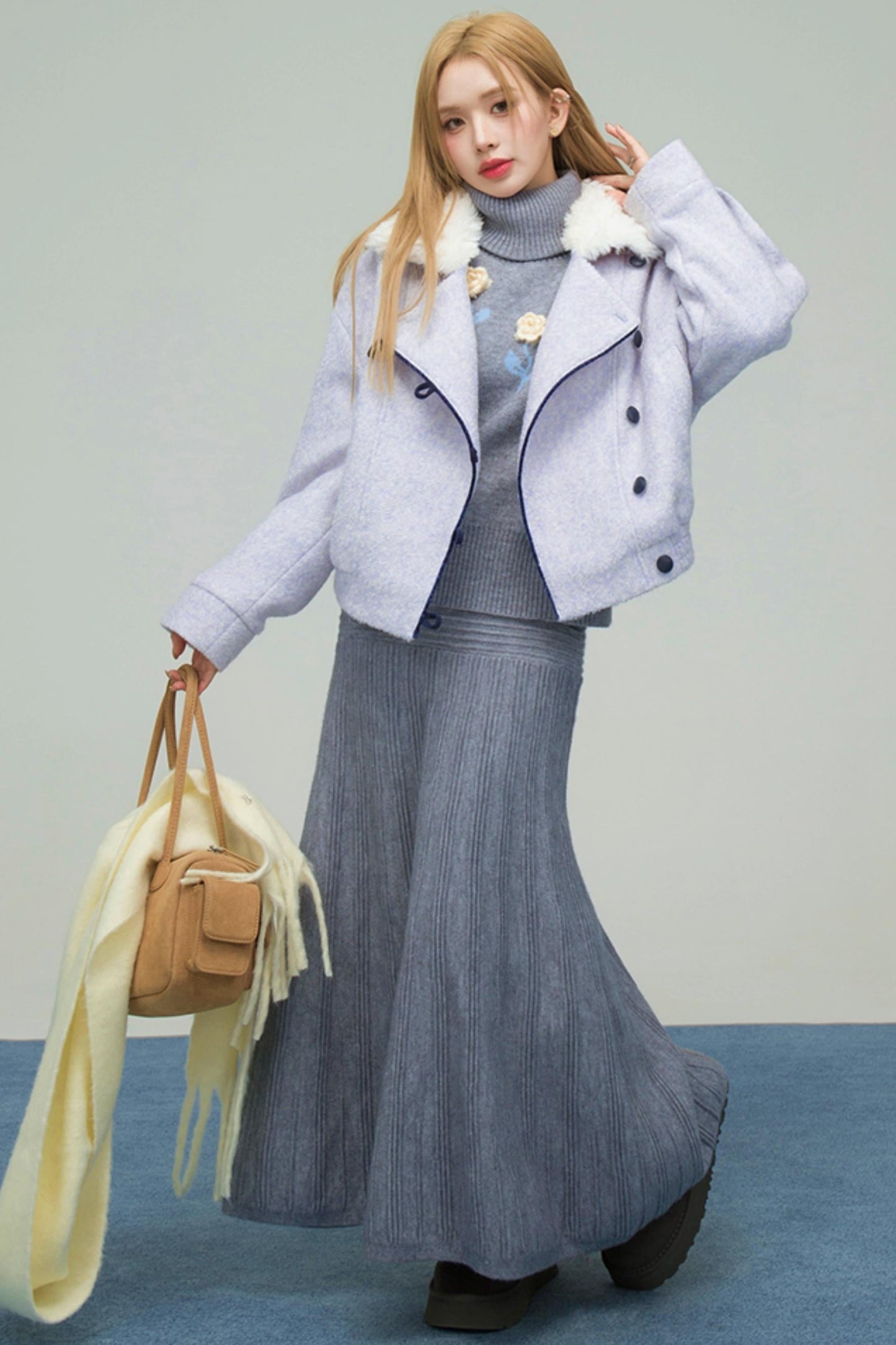 Knit Top + Inner Top + Skirt