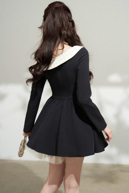 French Sweet Off Shoulder Dress