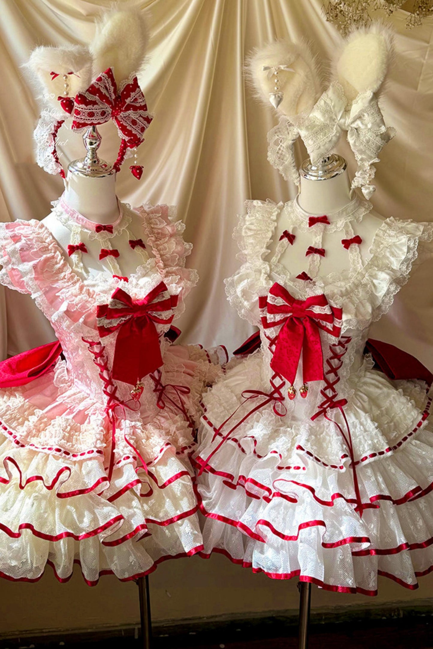 Cupid Strawberry Fairy Dress + Train Ribbon