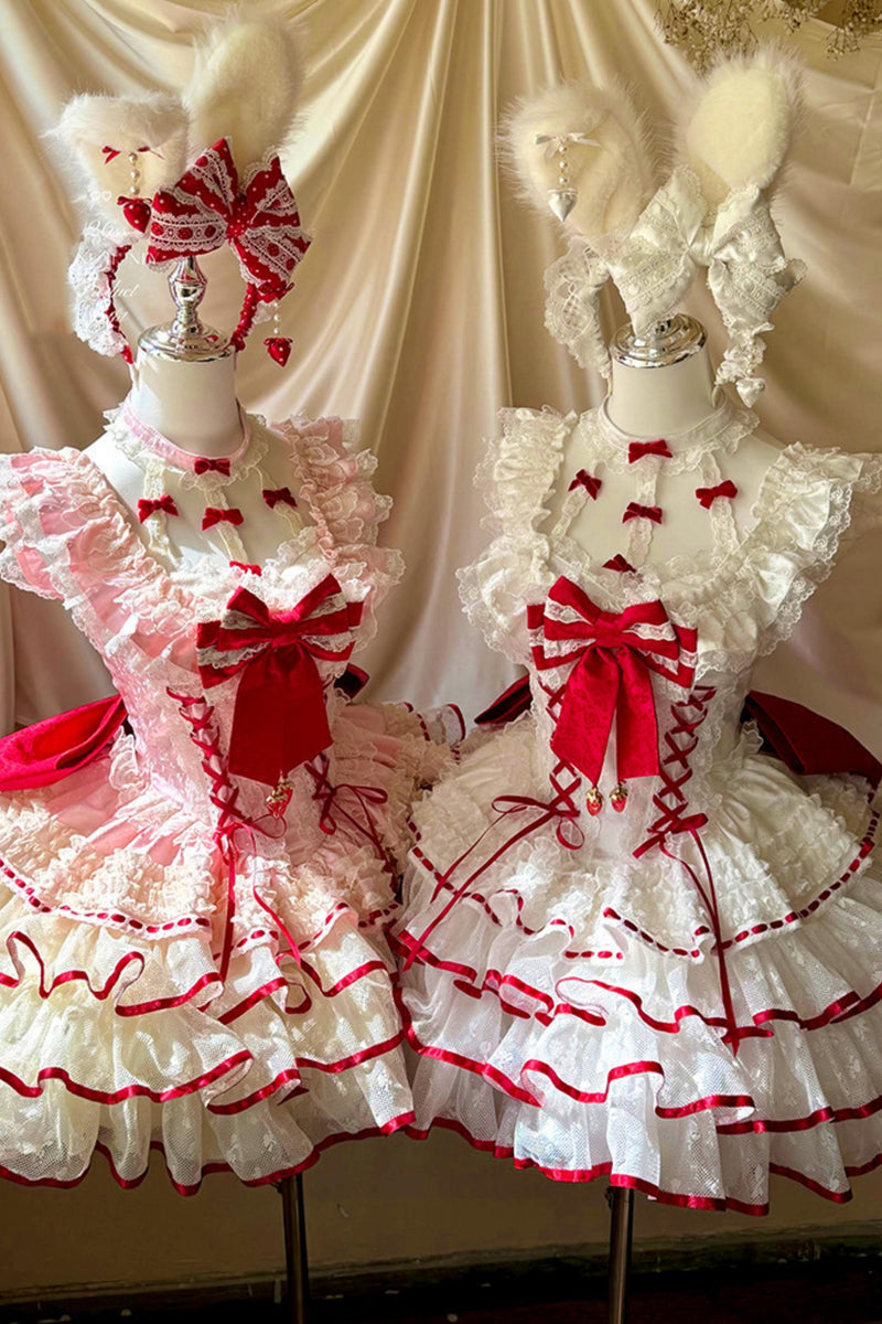 Cupid Strawberry Fairy Dress + Train Ribbon