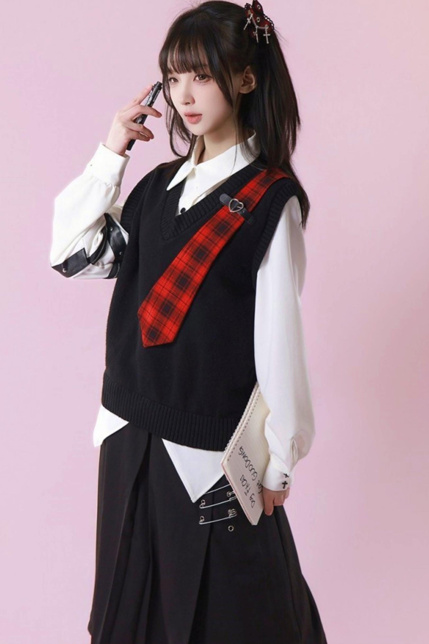 Patchwork Two Piece Tie Design Top