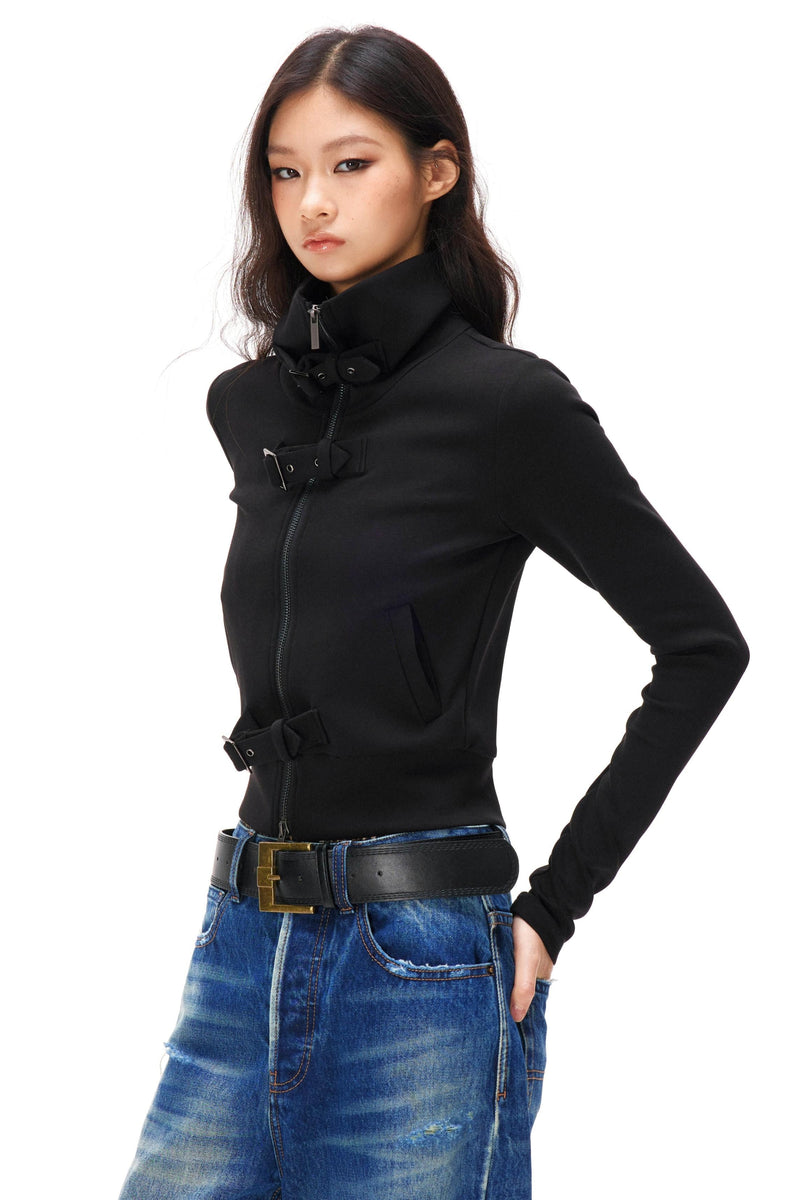 Cyberpunk Slim Fit Zip Tops