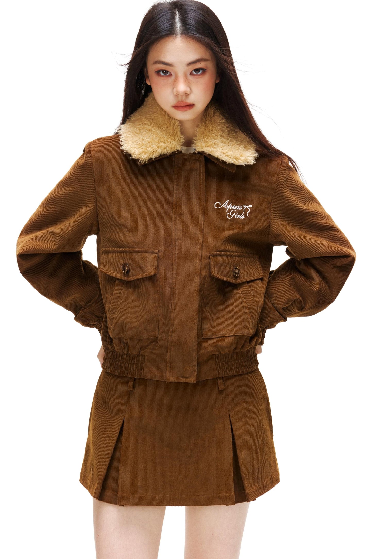 Retro Corduroy Jacket + Skirt