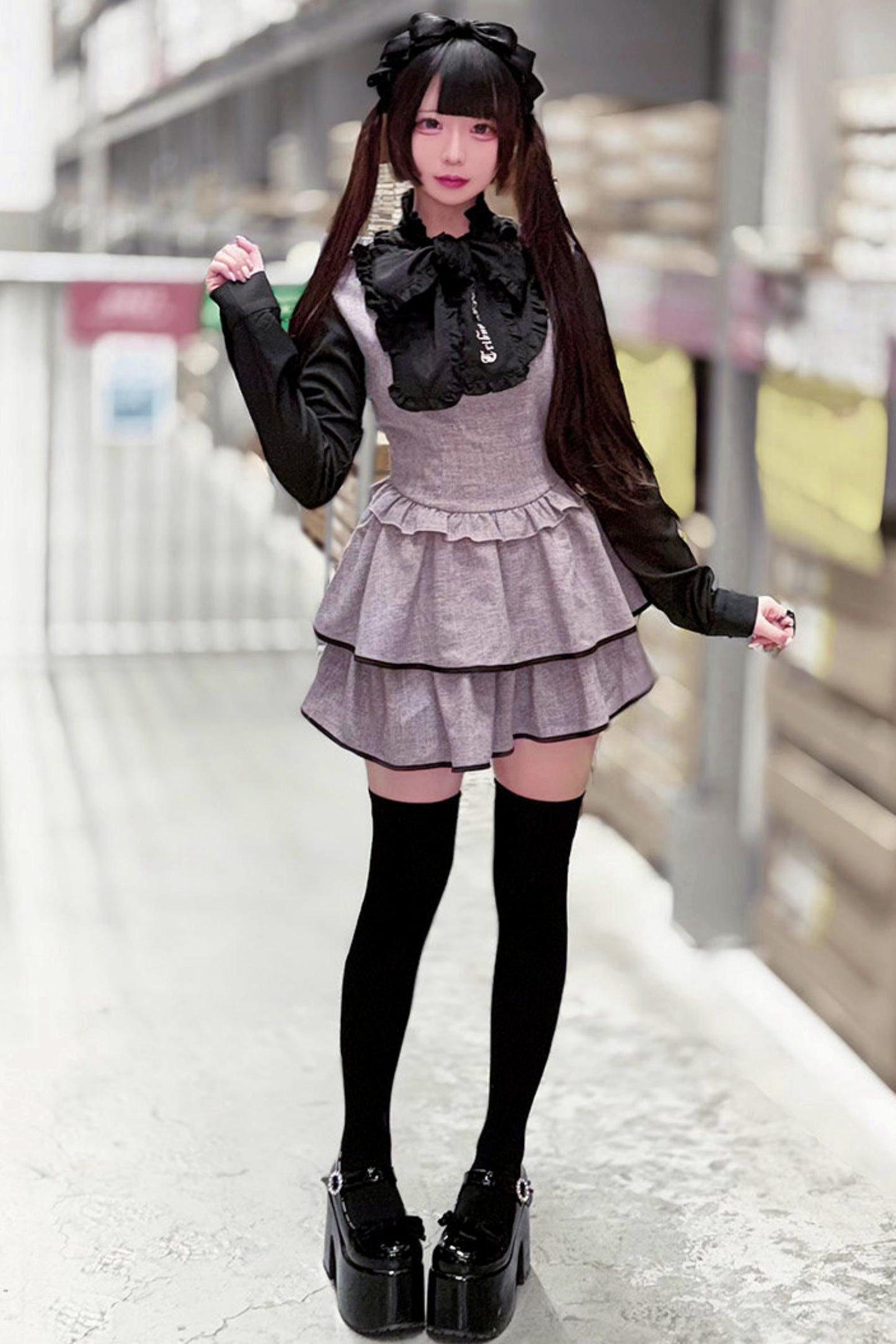 Dark Kawaii Logo Ribbon Dress