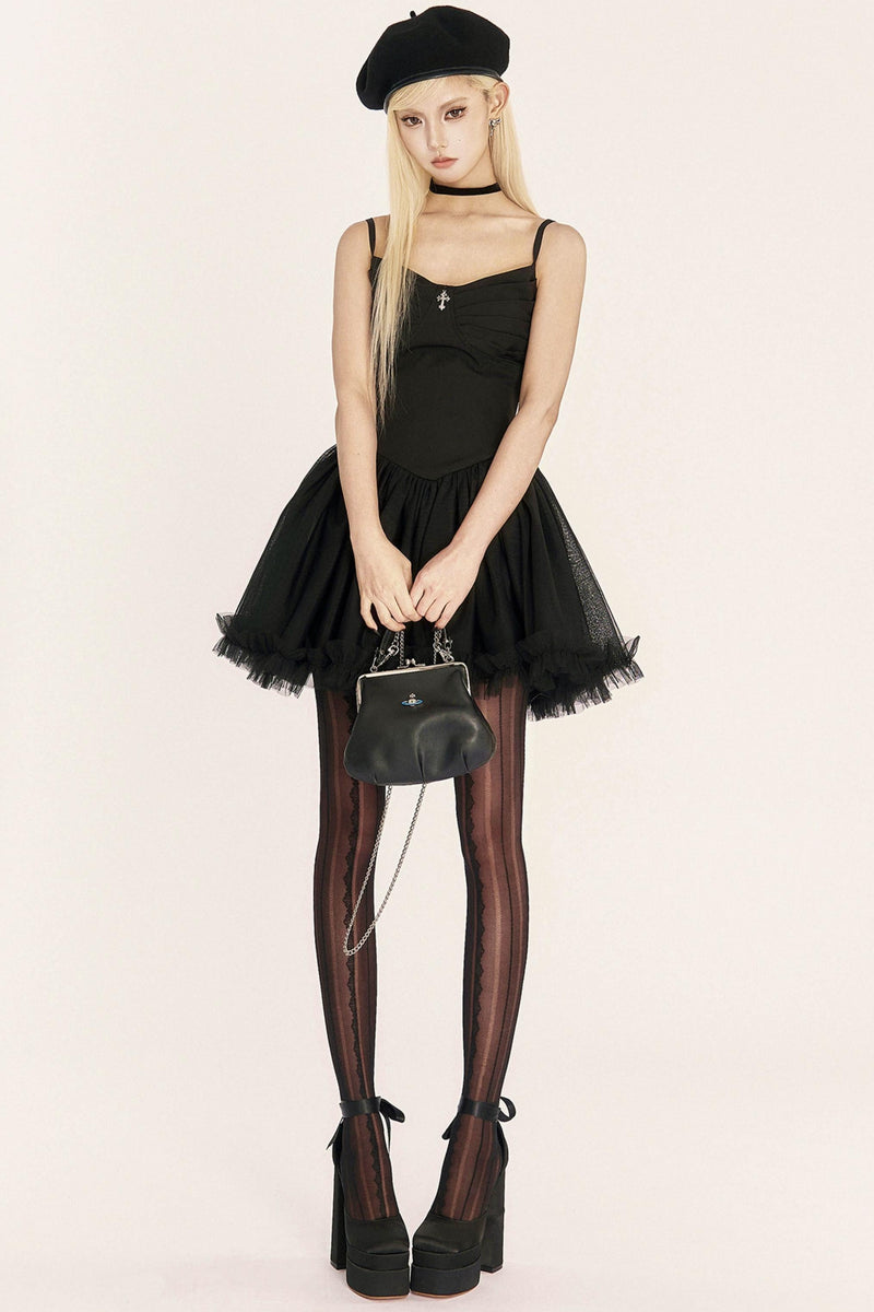 Dark Medieval Pleated Dress