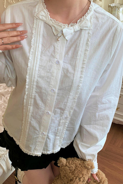 Pure White Lace Blouse