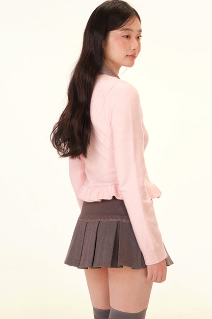 Color Block Drape Cardigan