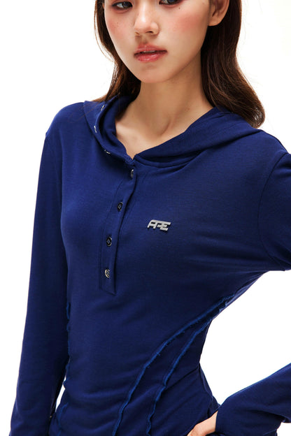 Slim Fit Hooded Top