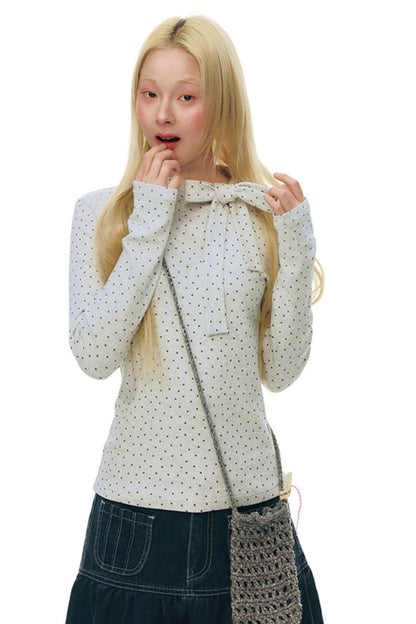 Star Tie-neck Slim Fit Top