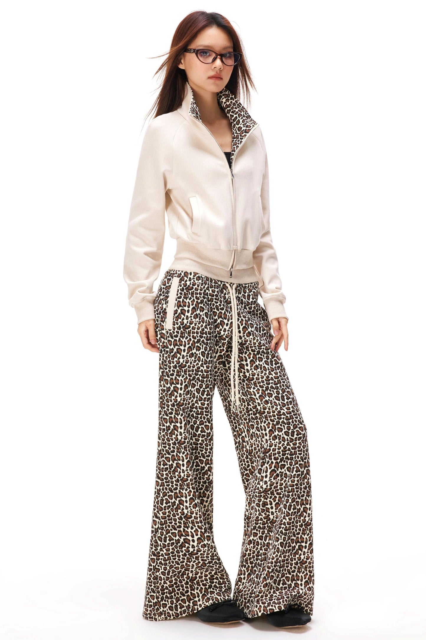 Retro Leopard Patchwork Jacket + Pants