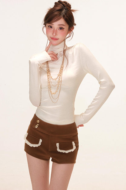 Cut Out Design One Shoulder Slim Top