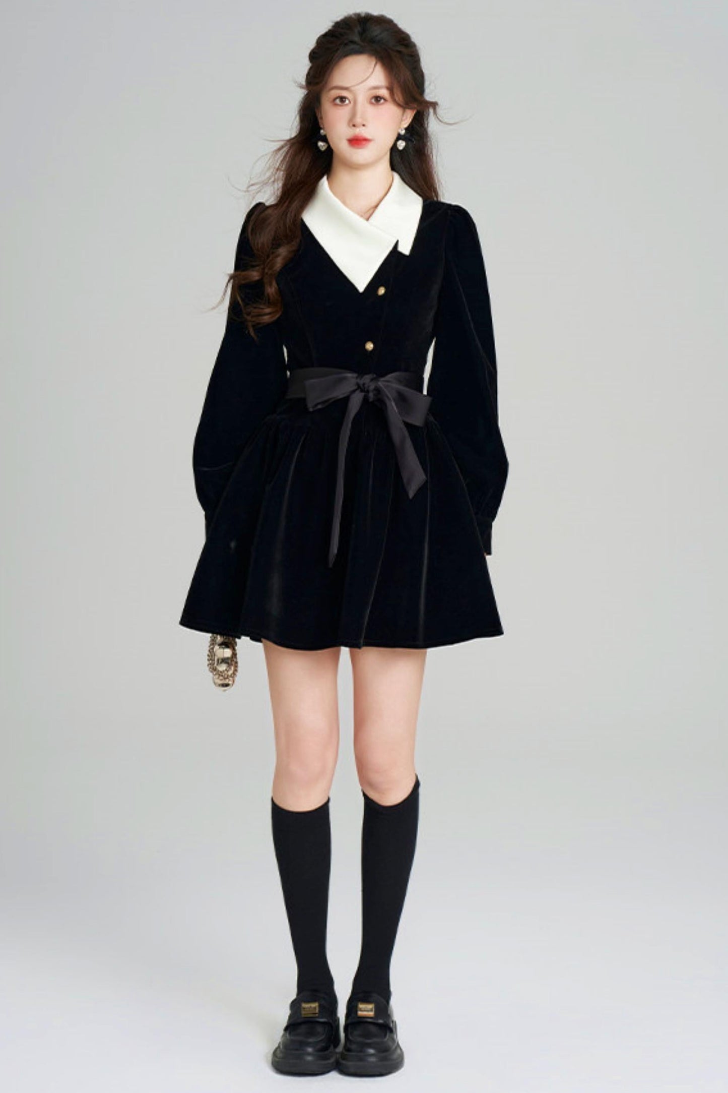 Black Velvet Hepburn Dress