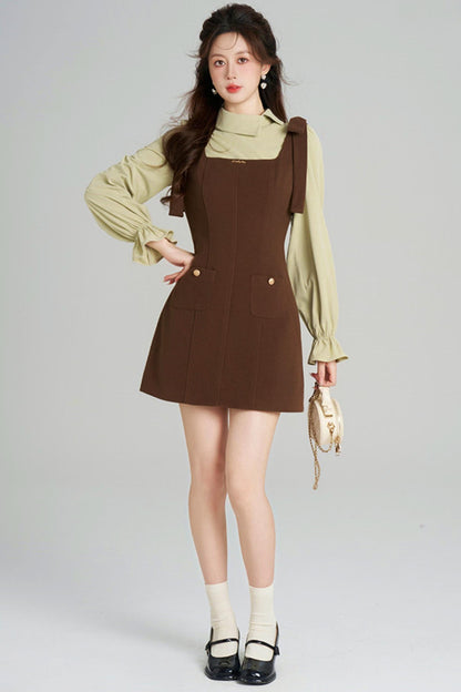 Waist-cinching Suit Dress