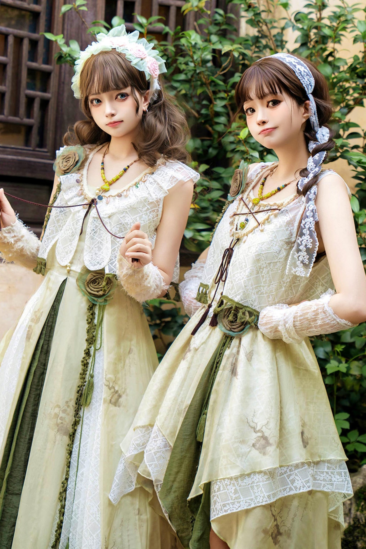 Sweet Resort Style Lolita Sand Dress Set