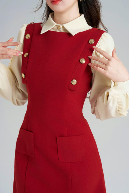 French Retro A-line Dress + Top