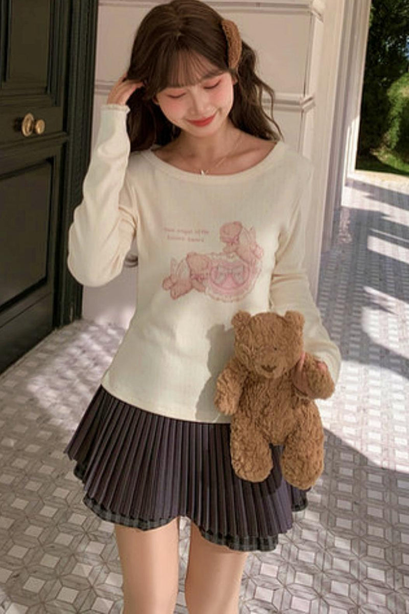 Lace Patchwork Angel Bear Top