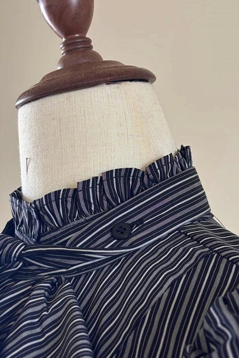 Princess Sleeve Gothic Striped Lolita Blouse
