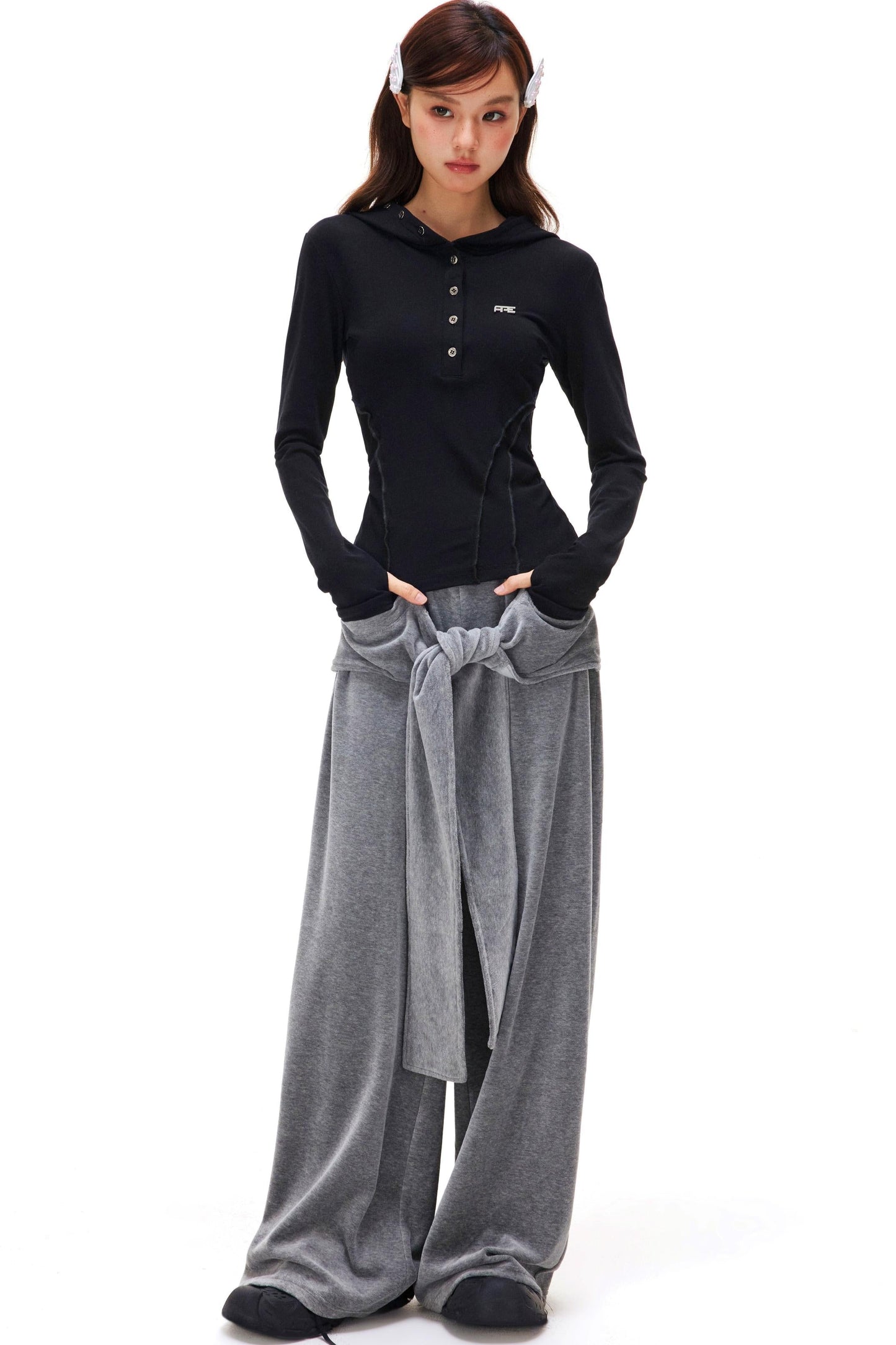 Slim Fit Hooded Top