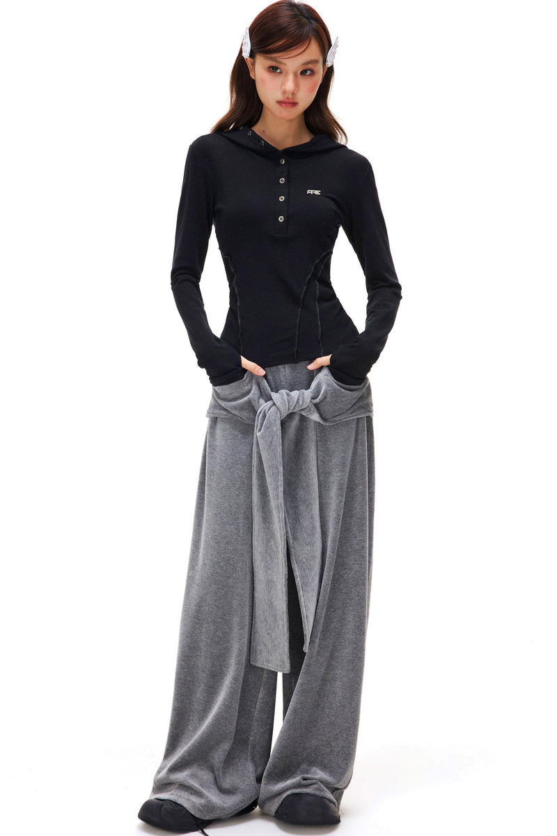 Slim Fit Hooded Top