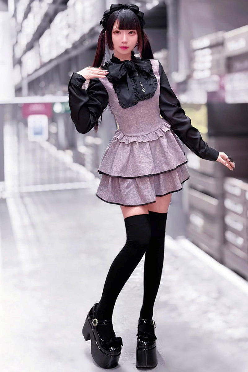 Dark Kawaii Logo Ribbon Dress