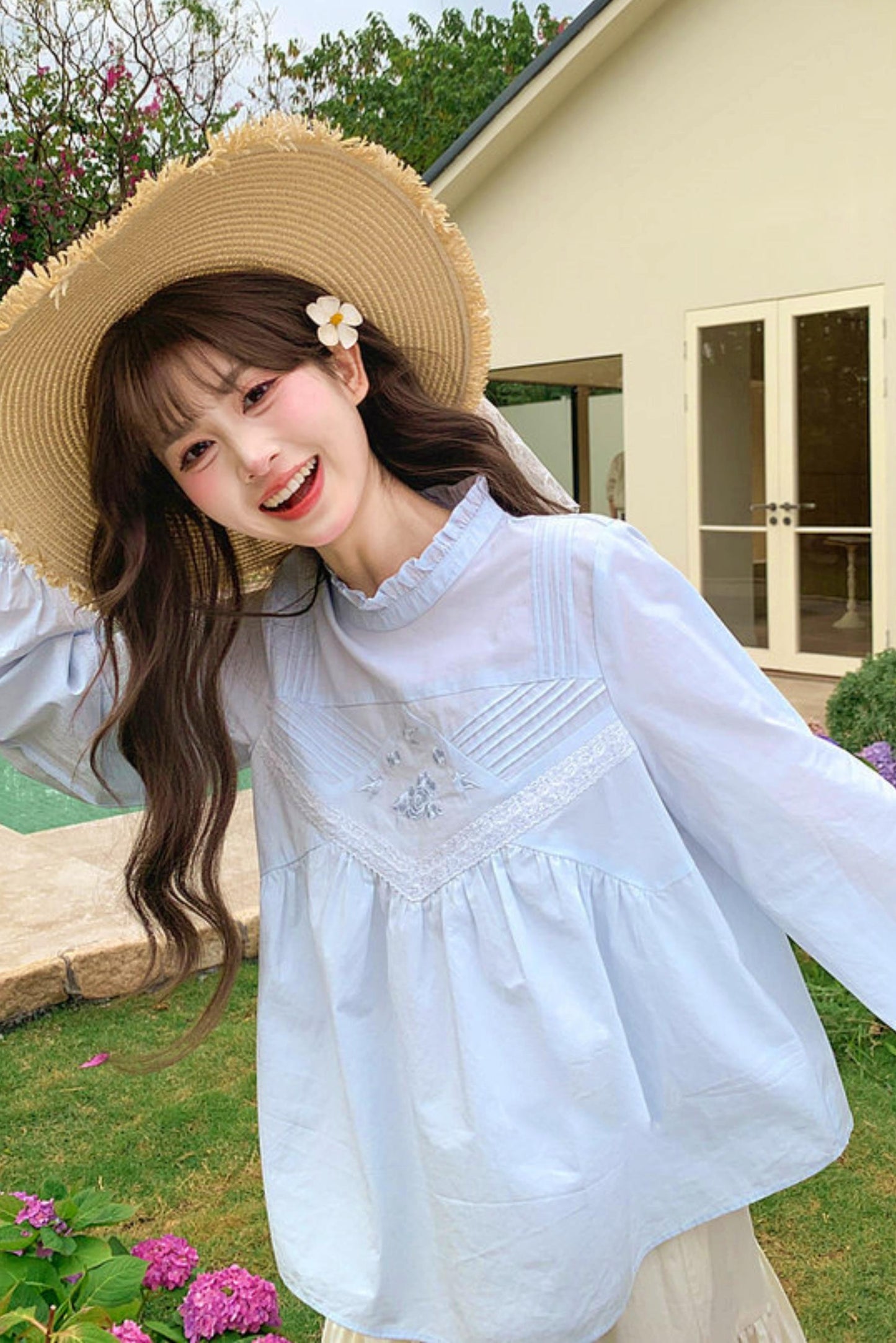 Ice Lace Patchwork Blouse