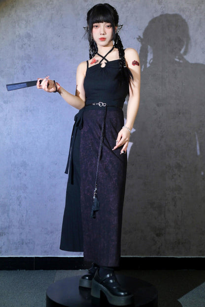 Black Textured Camisole Top