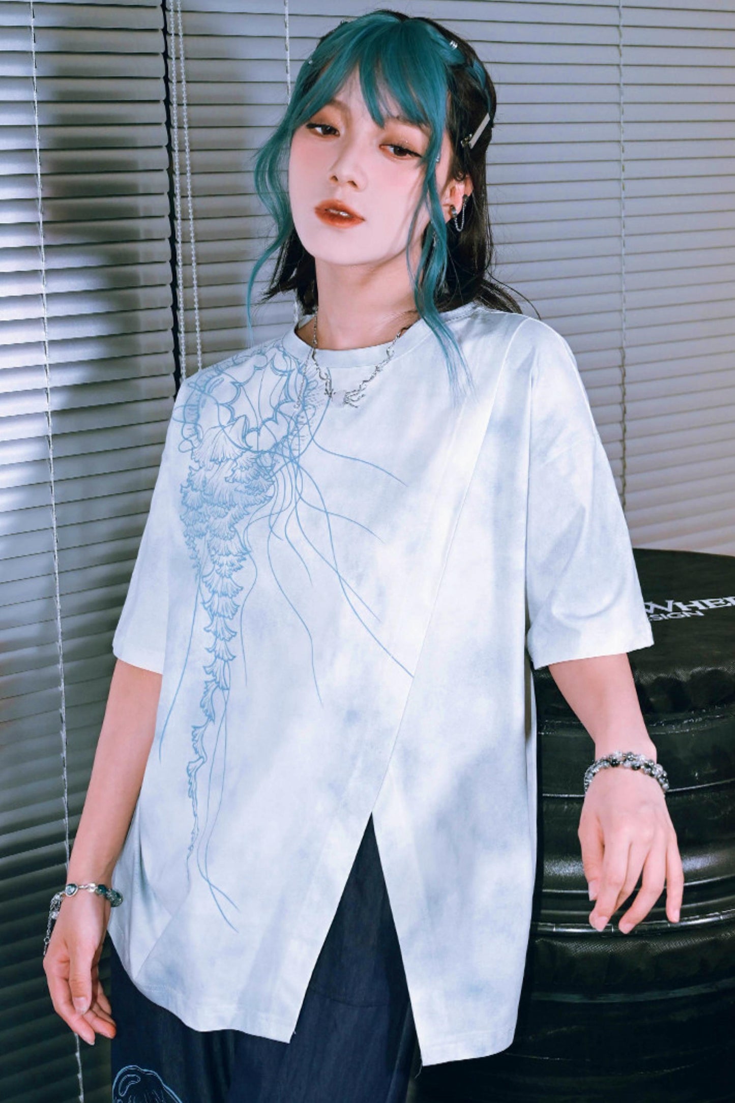 Blue Realm Tie-dye Top