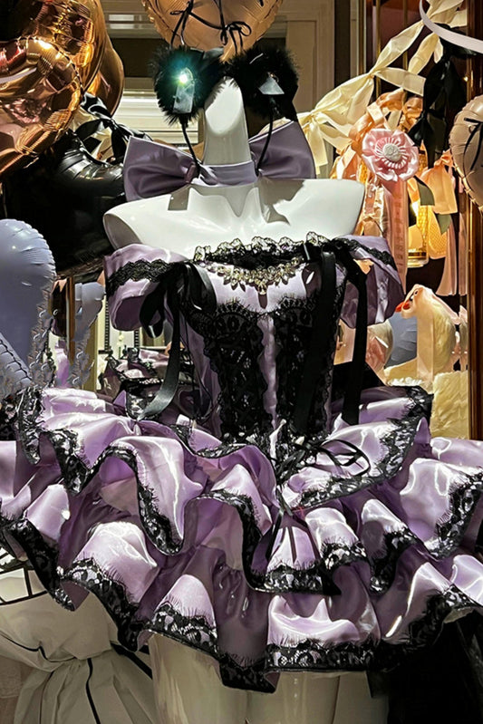 [pre-order] Romantic Purple Lace Dress + Accessories