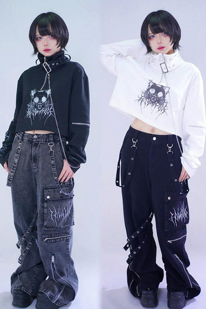High-neck Cropped Top