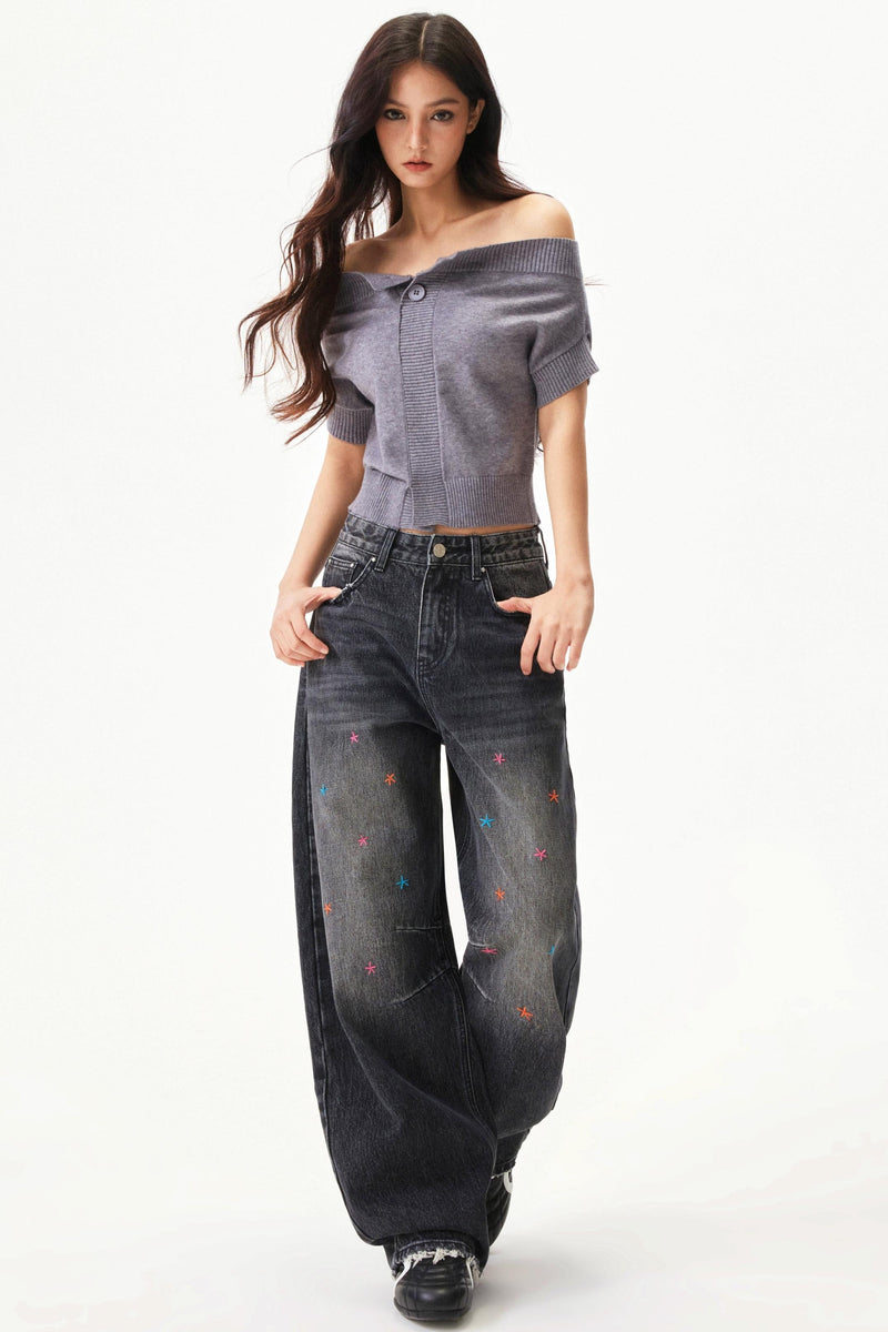 Y2k Blend Off Shoulder Top