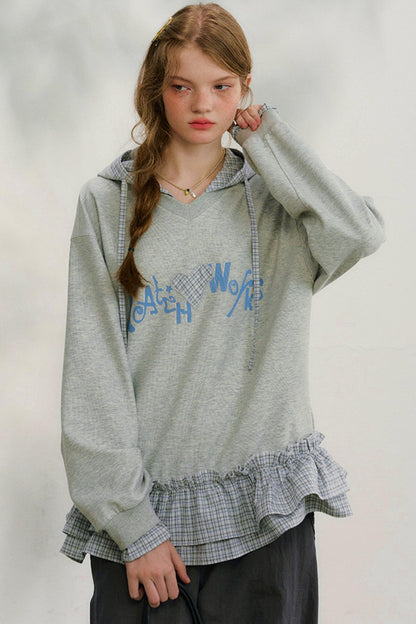 Loose Sweet Hooded Sweatshirt