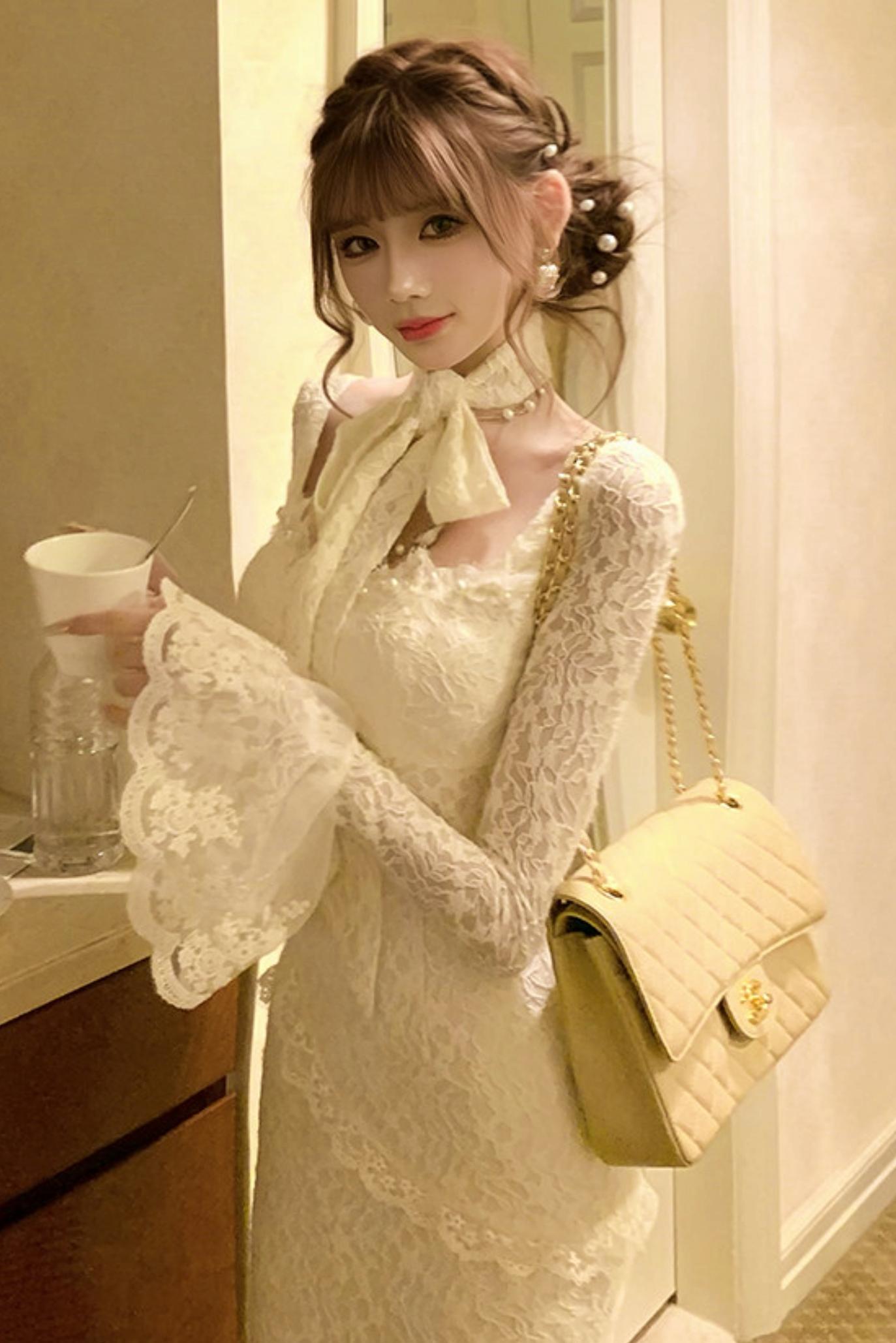 French Style Lace Mermaid Dress