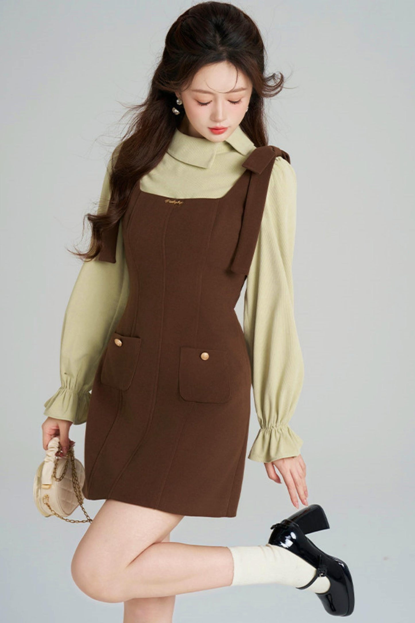 Waist-cinching Suit Dress